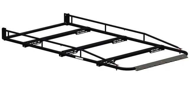 8010A – HOLMAN Ladder Rack, 500 Pound Capacity Top Mount Bolt-On Mount Universal Fit Gloss Black Aluminum Single With...